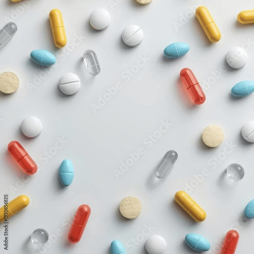 Colorful Pharmaceutical Tablets and Capsules