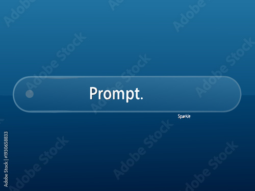 A dark blue screen displaying a prompt box and the word prompt