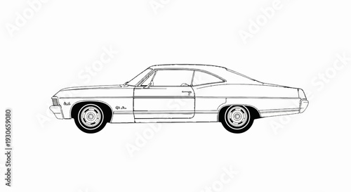 Classic two-door coupe with clean lines and chrome accents