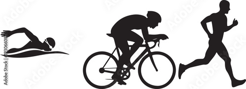 Triathlon activity icons