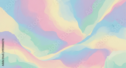 Abstract Pastel Swirls of Color Flowing Smoothly.