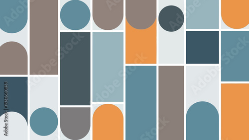 Abstract geometric pattern with colorful shapes and modern design.
