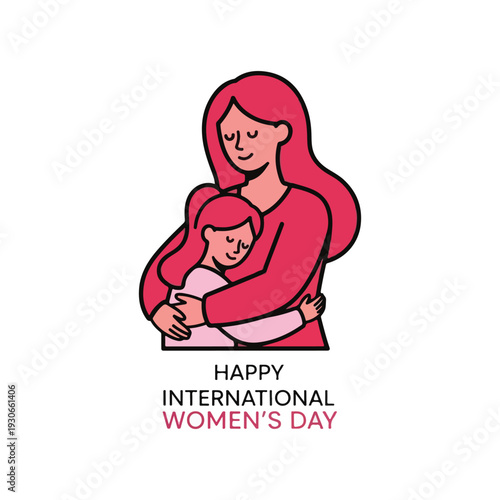 Heartwarming scene of a woman embracing a child depicting maternal love care and supportive female relationships within a family bond