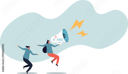 Build branding create brand awareness advertising, product or company value strategy, build reputation or identity for customer recognition concept,human life and situation.