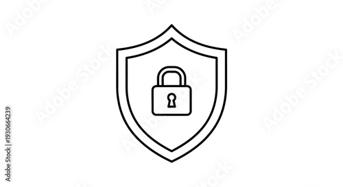 Security Shield with Lock Icon
