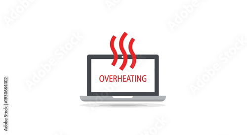 Laptop Overheating Warning Icon