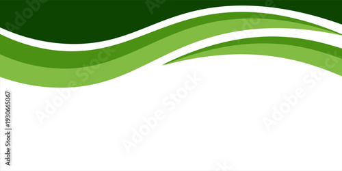 Abstract green wave background with copy space for text and design. vector