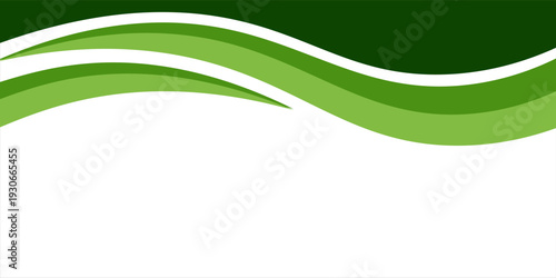 Abstract green wave background with copy space for text and design. vector