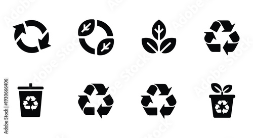 Recycling Icon Vector Environmental Sustainability Symbols