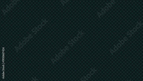 Seamless dark geometric background featuring a subtle teal outline scallop pattern resembling overlapping fish scales or a wireframe mesh perfect for modern digital wallpaper and tech layouts
