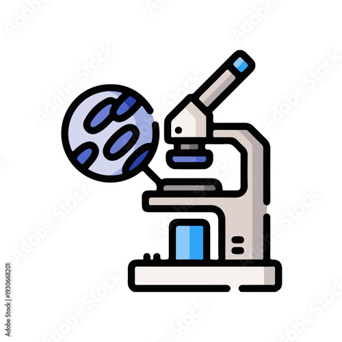 Creative Microscope Icon Design for Microstock Use