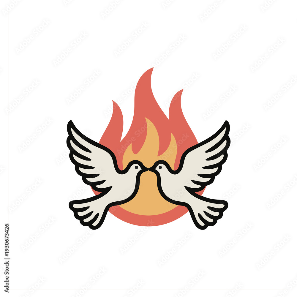 Fototapeta premium Pentecost Sunday Holy Spirit Dove Vector