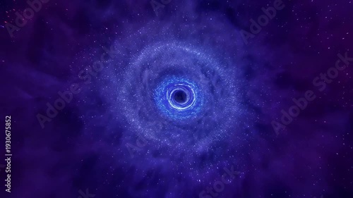 Abstract Black Hole Swirling in Deep Space with Vibrant Nebula and Cosmic Dust.