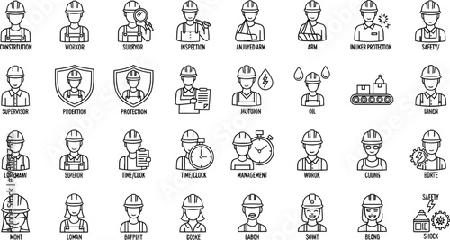 Collection of 25 unique cartoon style character illustrations