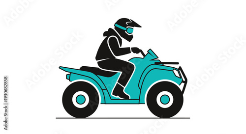 Motorcycle rider in action a striking graphic silhouette