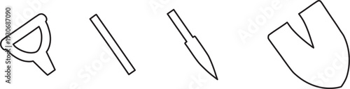 Shovel vector icon,  Garden shovel silhouette vector, Silhouette of a shovel tool illustration on white background