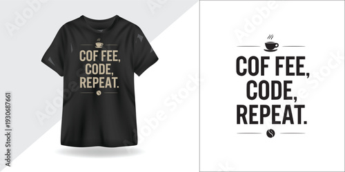 Coffee Code Repeat – Minimalist Typography for Programmers, Coding & Tech Lifestyle