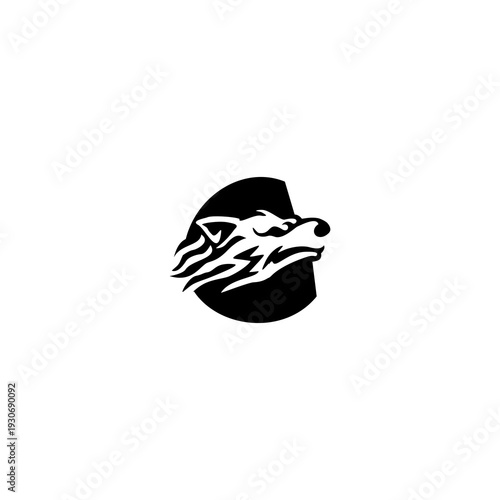 Tribal Wolf Head Alphabet G L...