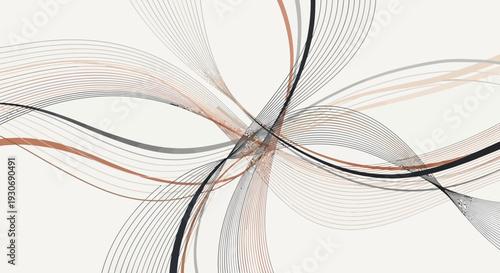 Abstract flowing lines and curves in a dynamic pattern.