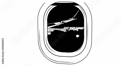 View from an airplane window showing a wing above clouds and mountains