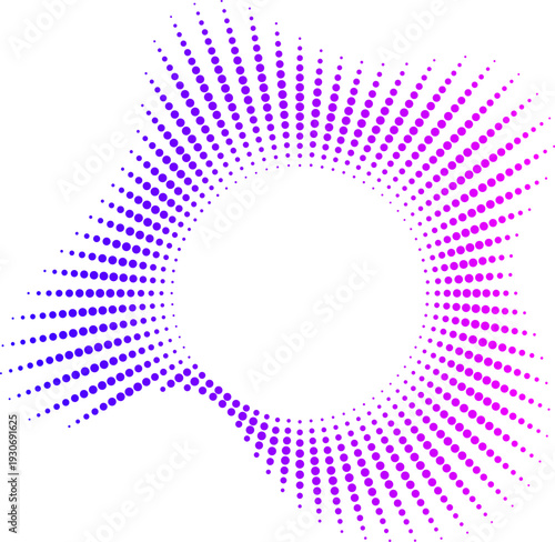 Sharp high frequency spiked neon circular sound wave equalizer with dynamic techno electronic dance music rhythms