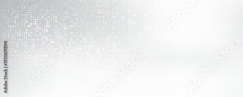 Vector abstract white and gray  background frame of geometric shapes. Circular ornament. Pattern of dots, particles, molecules, fragments. Poster for technology, medicine, presentations, business.