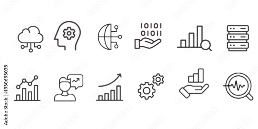 Fototapeta premium Data Analysis Icon Vector