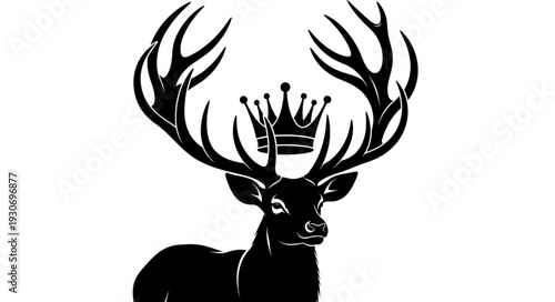 Deer with Crown on Antlers.