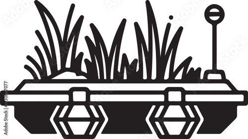 High-tech hydroponic nano garden with glowing plants and futuristic water systems, representing sustainable agriculture, vertical farming, and innovation. Sci-fi, clean energy.