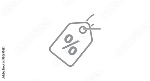 Discount Tag with Percentage Symbol.