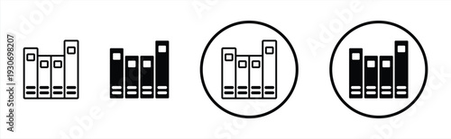 Library icon logo design. education sign and symbol