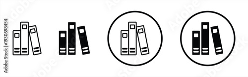 Library icon logo design. education sign and symbol