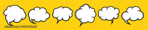 set of different comic book speech bubbles