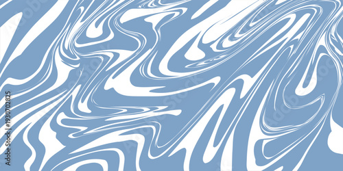 Elegant Trendy abstract seamless background featuring thick, undulating, Modern flowing lines or organic shapes in pastel blue and white.Vector illustration Eps 10