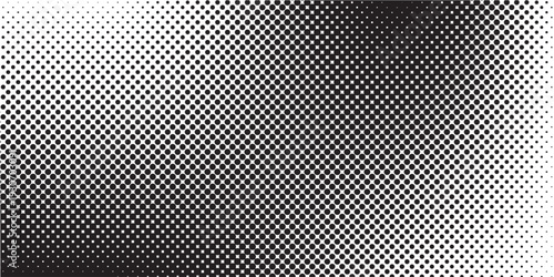 Set of halftone dots gradient pattern texture isolated on white background. Straight dotted spots using halftone circle dot raster texture. Vector blot half tone collection.