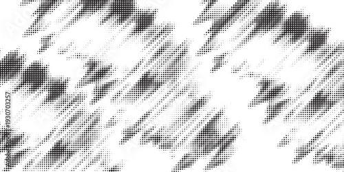 Set of halftone dots gradient pattern texture isolated on white background. Straight dotted spots using halftone circle dot raster texture. Vector blot half tone collection.
