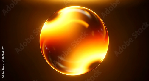 A glowing orange sphere with swirling patterns is centered against a dark background from a close-up viewpoint capturing a bright, fiery, and abstract scene.