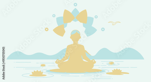 Serene Meditation by the Water