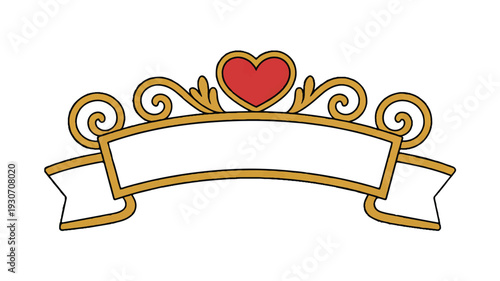 A decorative banner design with a golden curved arch frame containing a white rectangular banner space in the center (1)_traced