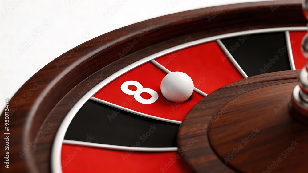 Obraz premium Closeup of a roulette wheel with ball