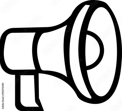 Megaphone icons set. Electric megaphone symbol with sound. Loudspeaker megaphone icon collection. Advertising concept. Flat and line style - stock. isolated on transparent background