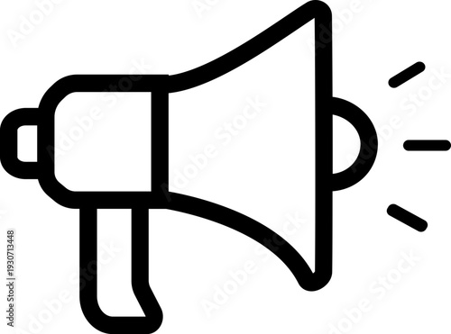 Megaphone icons set. Electric megaphone symbol with sound. Loudspeaker megaphone icon collection. Advertising concept. Flat and line style - stock. isolated on transparent background