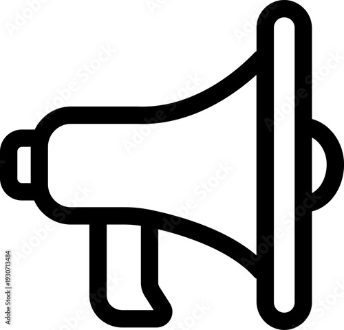 Megaphone icons set. Electric megaphone symbol with sound. Loudspeaker megaphone icon collection. Advertising concept. Flat and line style - stock. isolated on transparent background