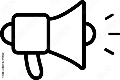 Megaphone icons set. Electric megaphone symbol with sound. Loudspeaker megaphone icon collection. Advertising concept. Flat and line style - stock. isolated on transparent background