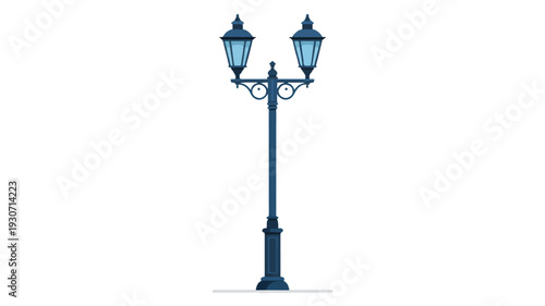 A detailed illustration of a classic Victorian-style street lamp on a white background (1)_traced