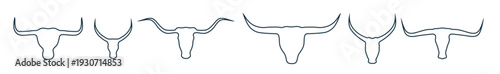  bull and cow head line art silhouette of bull and cow head
