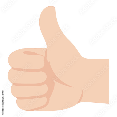 Thumbs Up Hand Gesture Vector Icon