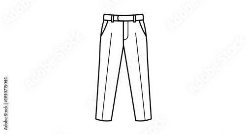 Illustration of Simple Trousers Pants.