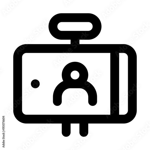 Vlogger Simple Line Icon. Single icon, line vector icon