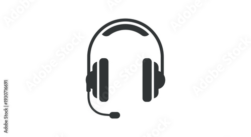 Headset with microphone and earphones.